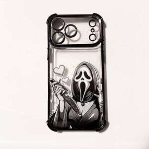 🖤 Ghost Face Transparent iPhone 17 Pro Max Case Halloween Baddie Edition 🖤